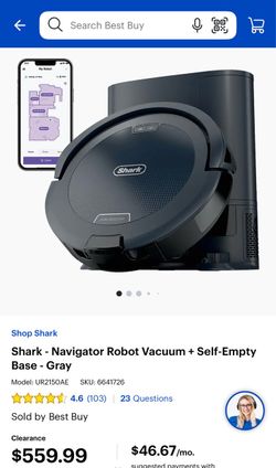 Shark Navigator Robot Vacuum with Self-Empty Base