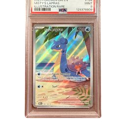 2025 POKEMON DRI EN-DESTINED RIVALS ILLUSTRATION RARE #194 MISTY'S LAPRAS PSA 9