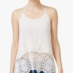 Miss Me Women's Lace Trim Cami Halter Top Size Small
