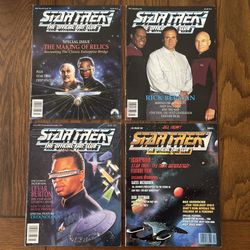 Star Trek Official Fan Club Magazine 4 Issues Vintage 1(contact info removed)