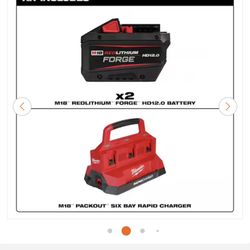 New Milwaukee 12 AH Battery Kit