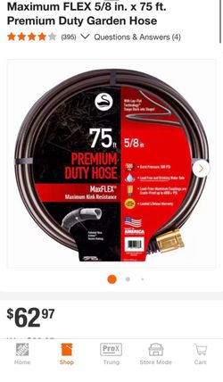 Swan MaxFLEX Premium Duty Garden Hose 5/8 in x 75 ft