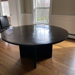 WYETH SPLIT BAMBOO FLOATING ROUND DINING TABLE