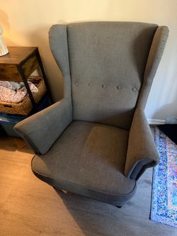 Wing back chair and foot stool
