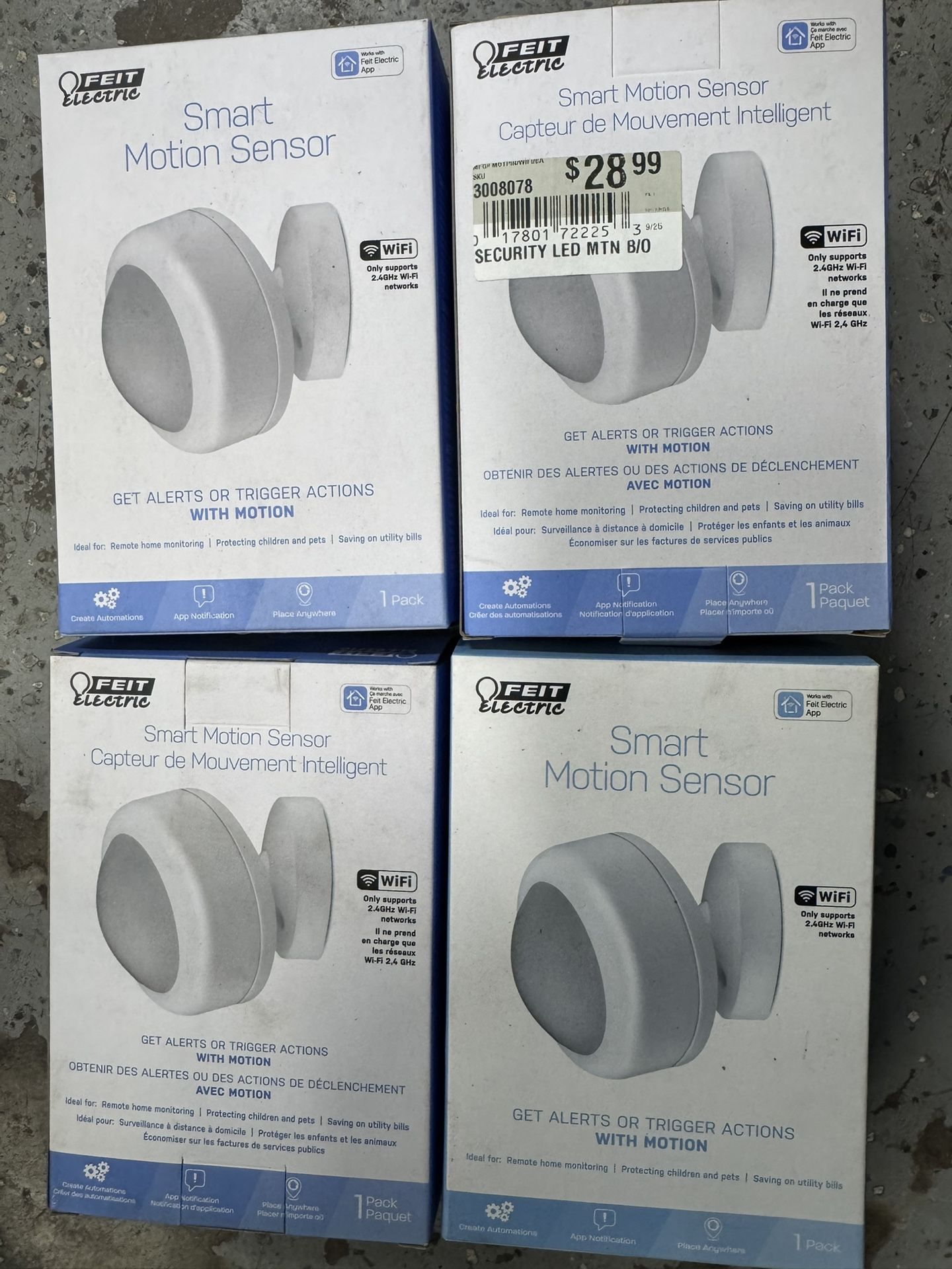 (4) New Feit Smart Motion Sensor. $10 Each. Must Pickup