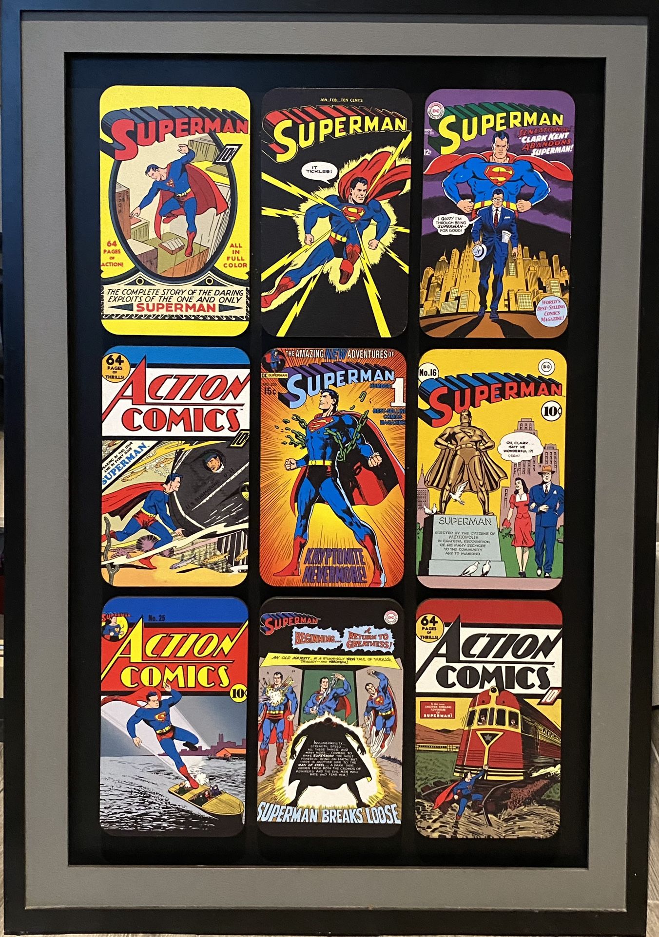 Superman Comic Book Wood Wall Art