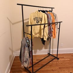Double Rod Clothing Garment Rack