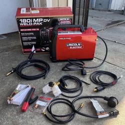 Lincoln Electric 180 Amp Weld-Pak 180i Multi-Process Stick/MIG/Flux-Core/TIG, 120V or 230V Aluminum