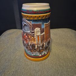 Vintage 1997 Budweiser Holiday Stein