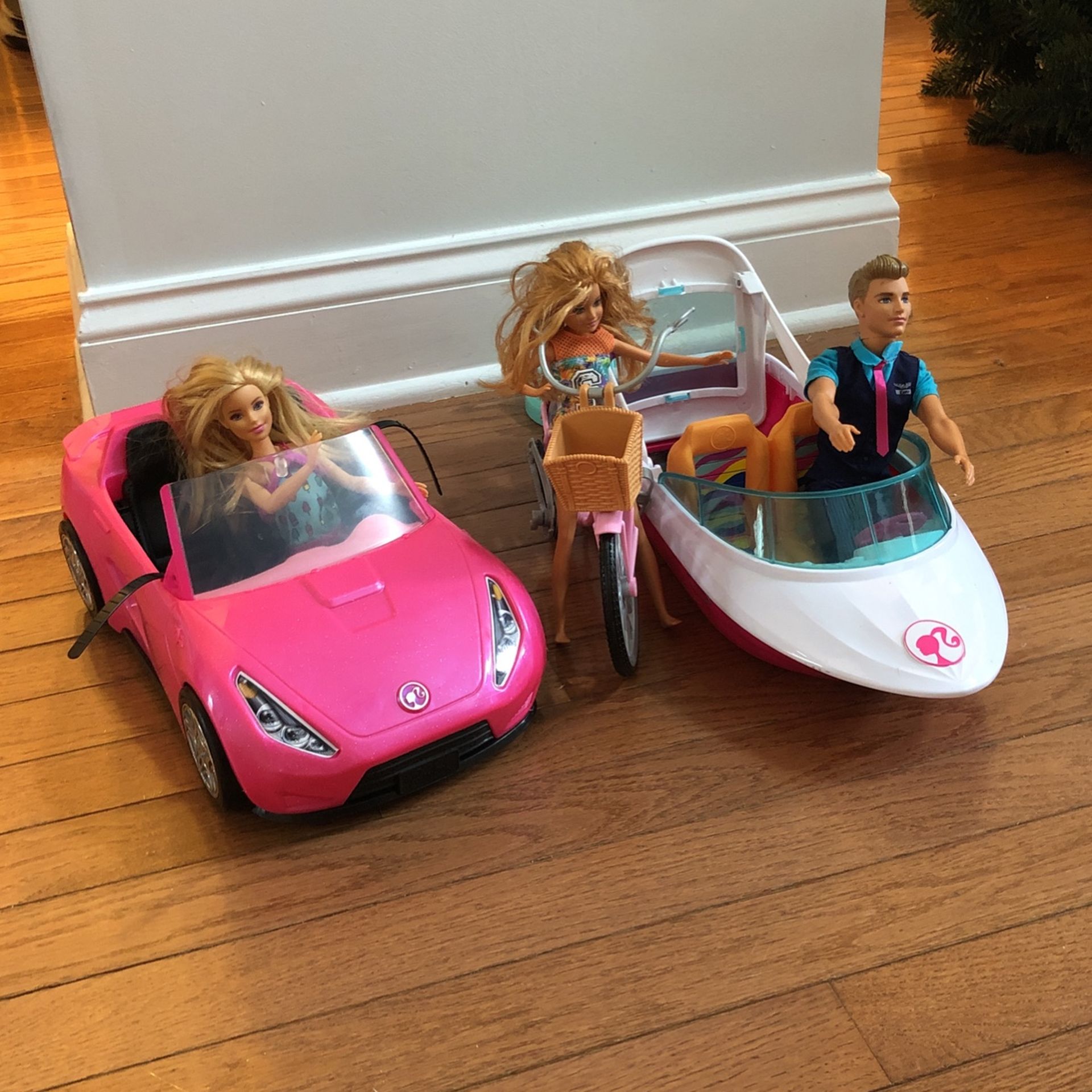 Barbie Pack With 3 Barbie Dolls Barbie Boat And Barbie Bike and Barbie Car for Sale in Monroe NC OfferUp