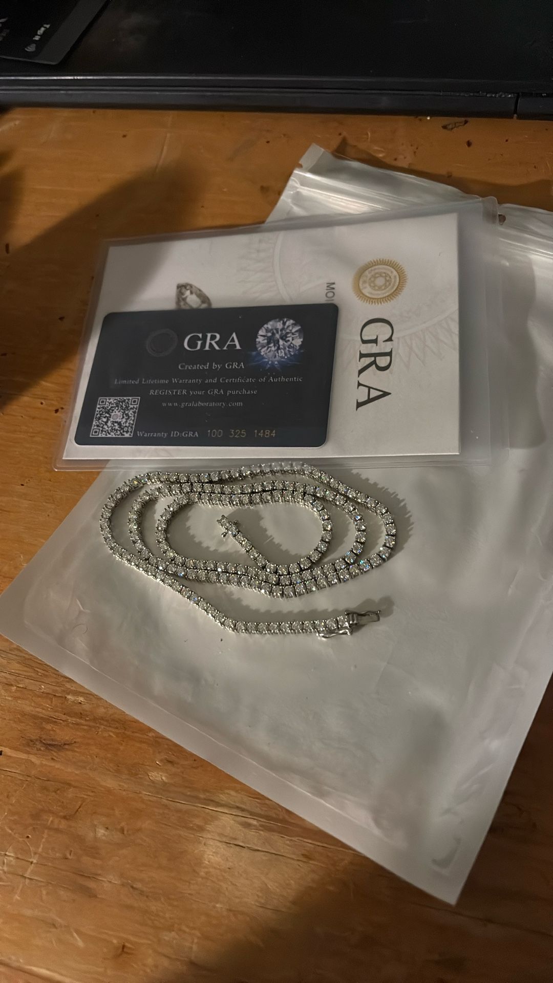 925s 3mm 22” Vvs D Color Tennis Chain