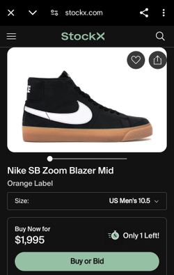 Nike SB Zoom Blazer Mid Orange Label size 10.5