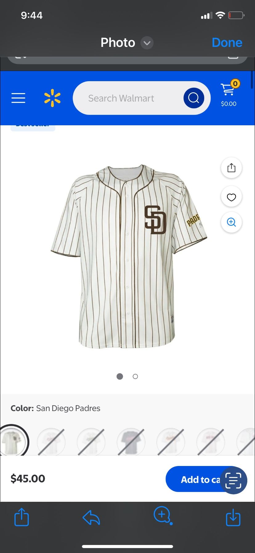 San Diego Padres Jersey 2x $35 New