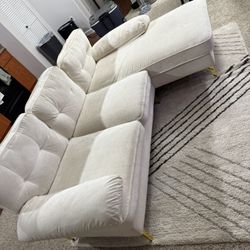 Beige Couch With Chaise