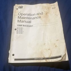 CAT CATERPILLAR 336F EXCAVATOR OPERATION & MAINTENANCE BOOK MANUAL