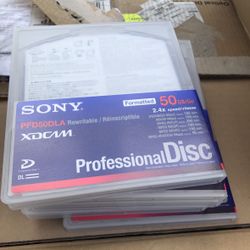 LOT OF 50 PFD50DLA Sony XDCAM Dual Layer 50GB REWRITABLE Recording Video Cam Disc