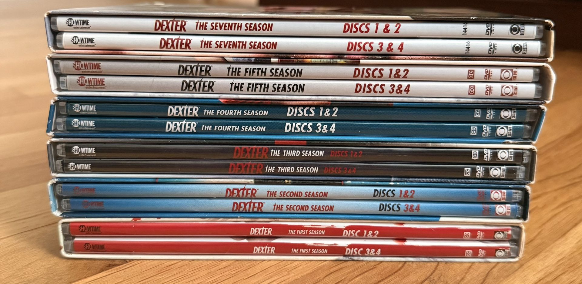 DEXTER DVDs SEASONS 1-5 + 7 LOT