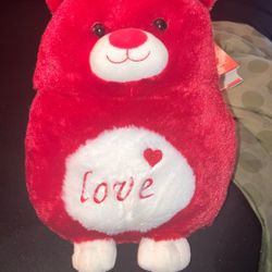 INDIVIDUAL Valentine’s Day Red Teddy Bear Squishmallow With “Love”