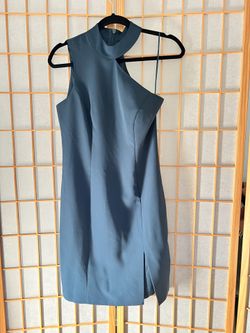 French Connection Blue One-Shoulder Dress, Size 4