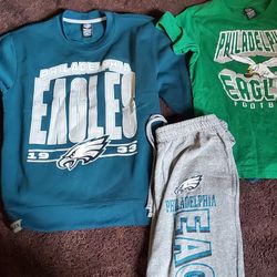 Boys Philadelphia Eagles Clothing Set Size 14-16- Joggers Small