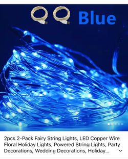 Blue fairy lights