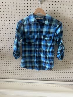Forever 21 Girl Women Flannel Longsleeve Shirt Top 