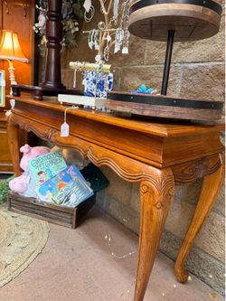 Wood console table