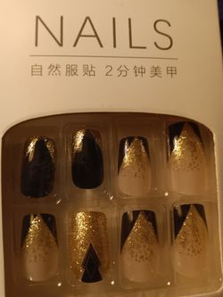 Black Silver Shimmer On Opaque w/Designs Complete Kit