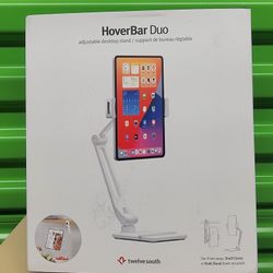 Twelve South HoverBar Duo for iPad / iPad Pro/Tablets | Adjustable Arm with Weighted Base and iPad Mount Surface Clamp
