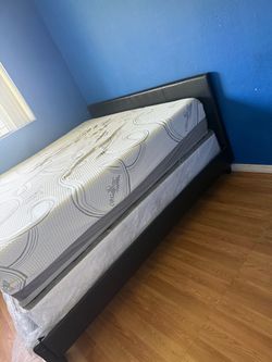 Eastern King bed Frame and mattress