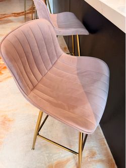 Bar stool Pink velvet x5