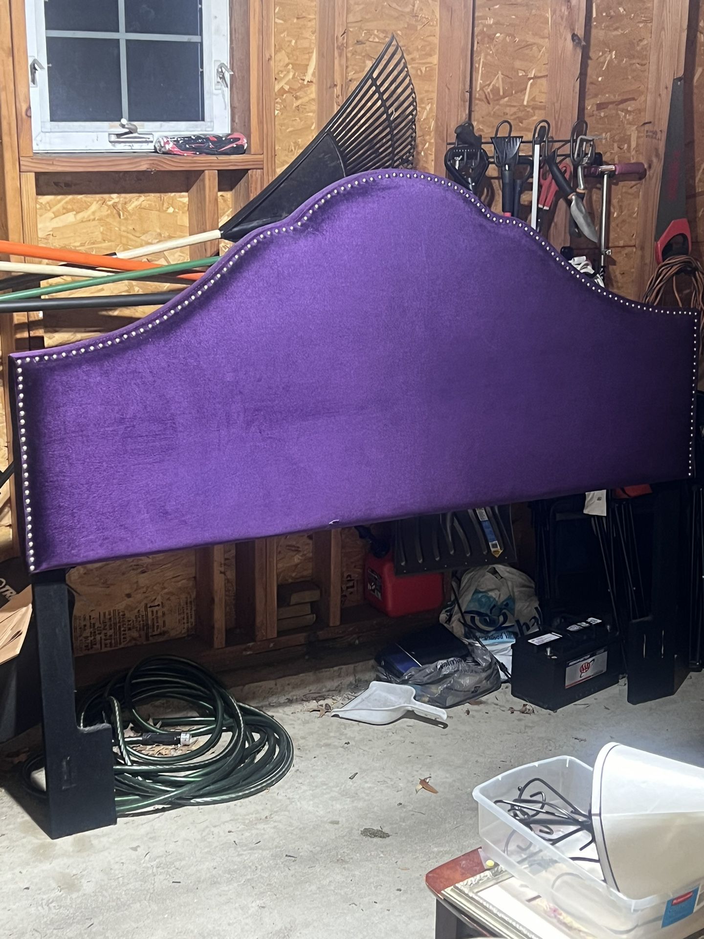 Purple Studded Headboard- King Size