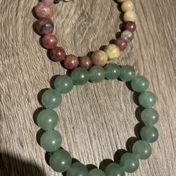 aventurine or agate bracelets