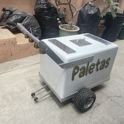 Paletas ice cream Push cart, With 4 Bells Commercial Very Good 30” X 20” X 26” High