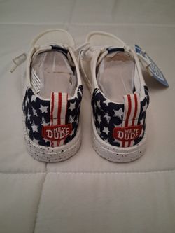 Women's HEYDUDE Patriotic shoes size 6. Brand New!... asking ONLY $50.00