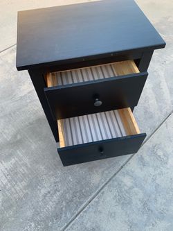 IKEA Hemnes 2-Drawer Chest / Nightstand (Black-Brown)
