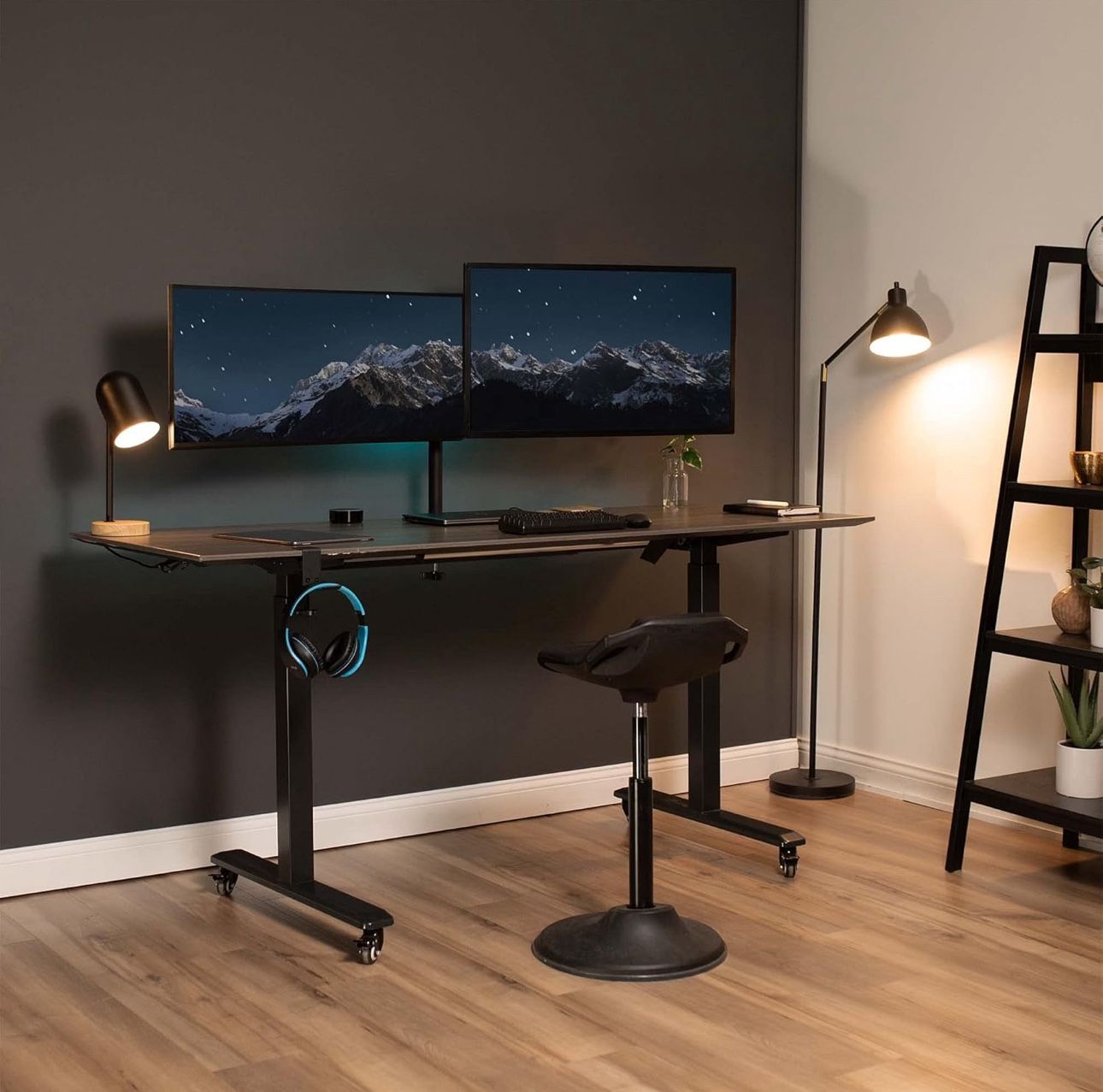 VIVO Full Motion Dual Monitor Desk Mount Clamp Stand VESA, Double Center Arm Joint, Holds 2 Screens up to 34 inches, STAND-V102D