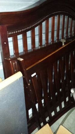 Baby crib set cherry wood