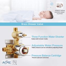 EMBATHER All Brass Handheld Shower Spray Head And Adjustable