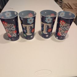 Texas rangers set of 4 Hispanic/ Mexican heritage cups 