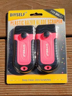 DIYSELF Plastic Razor Blade Scraper 2-Pack