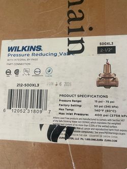 Wilkins Pressure Reducing Valve 2 1/2 inches