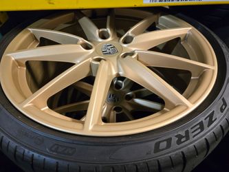 Porsche 911 992 Aurum Gold Wheels Rims Tires OEM