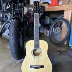 Mitchell Acoustic Guitar – Like New + Stand & Carry Case