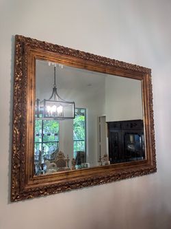 Large Gold Ornate Framed Wall Mirror
