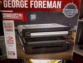 New Sealed George Foreman Smokeless Grill Series GRS6090B