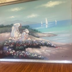 Original Large hand painted painting by well known artist 