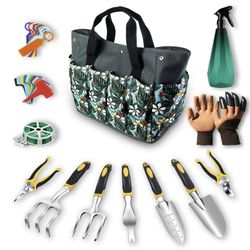 32pcs Gardening Hand Tools with Storage Tote Bag Outdoor Hand Tool Set
