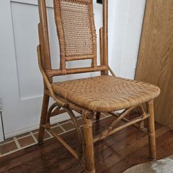 Pair Of Vintage Rattan & Bamboo Chairs