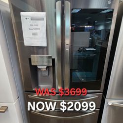 23 cu. ft, Smart French Door Refrigerator InstaView Door-In-Door
& Craft ice, PrintProot Stainless Steel, Counter Depth
